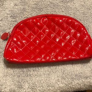 IPSY💫 Women’s Small Red Quilted Shiny Cosmetics Bag